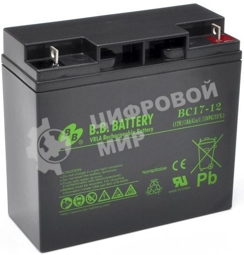 Батарея для ИБП B.B. Battery BC 17-12 (12V 17Ah)