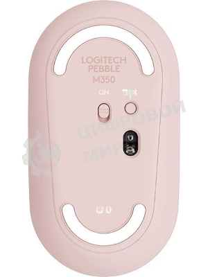 Мышь беспроводная Logitech Pebble M350 розовый, 1000 dpi, радиоканал, Bluetooth, USB, кнопки - 3