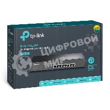 Коммутатор TP-LINK SMB TL-SG1008 8-port Gigabit Switch, 1U rack-mountable steel case