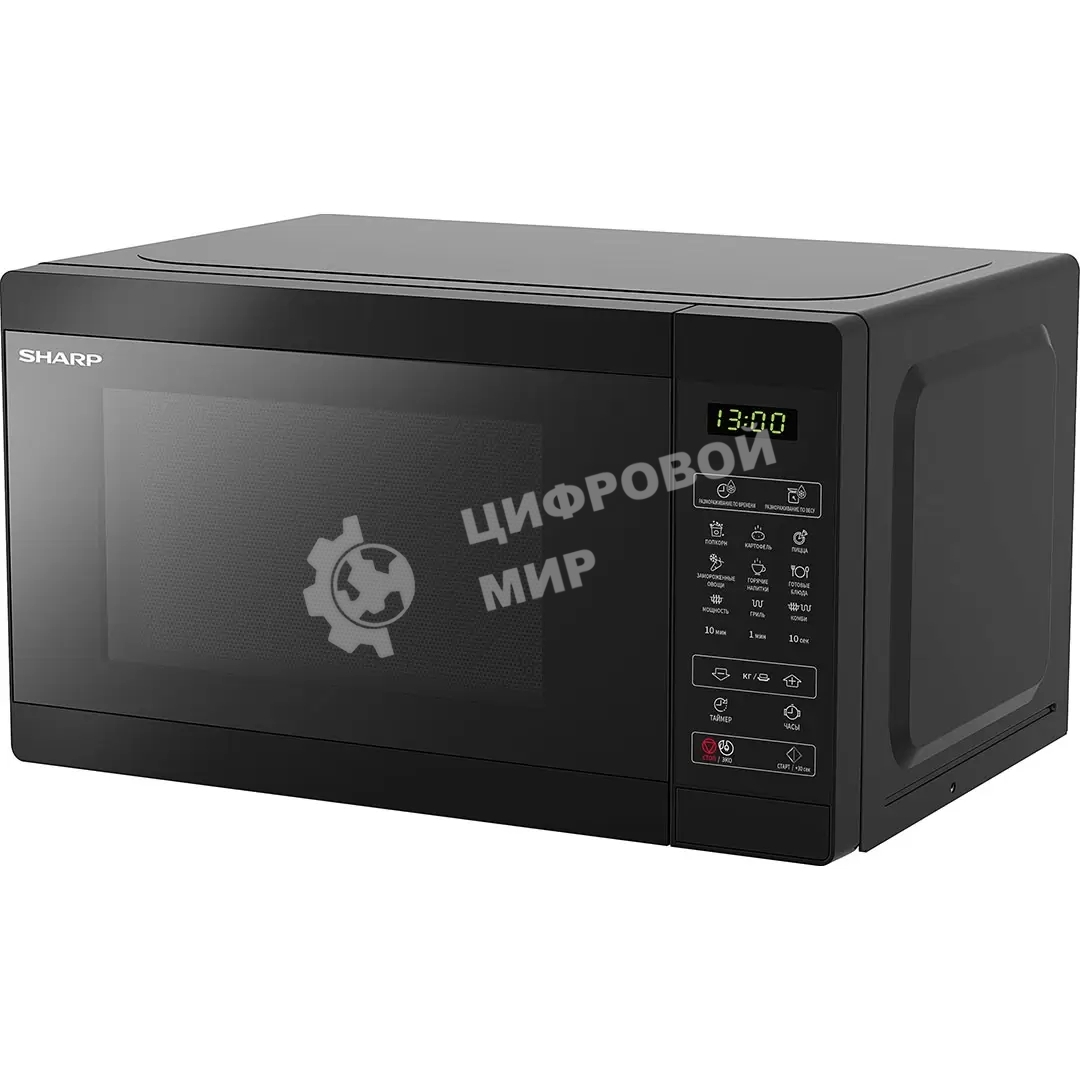Микроволновая печь Sharp R-6800RK черный, 20 л, 800 Вт, переключатели - сенсор