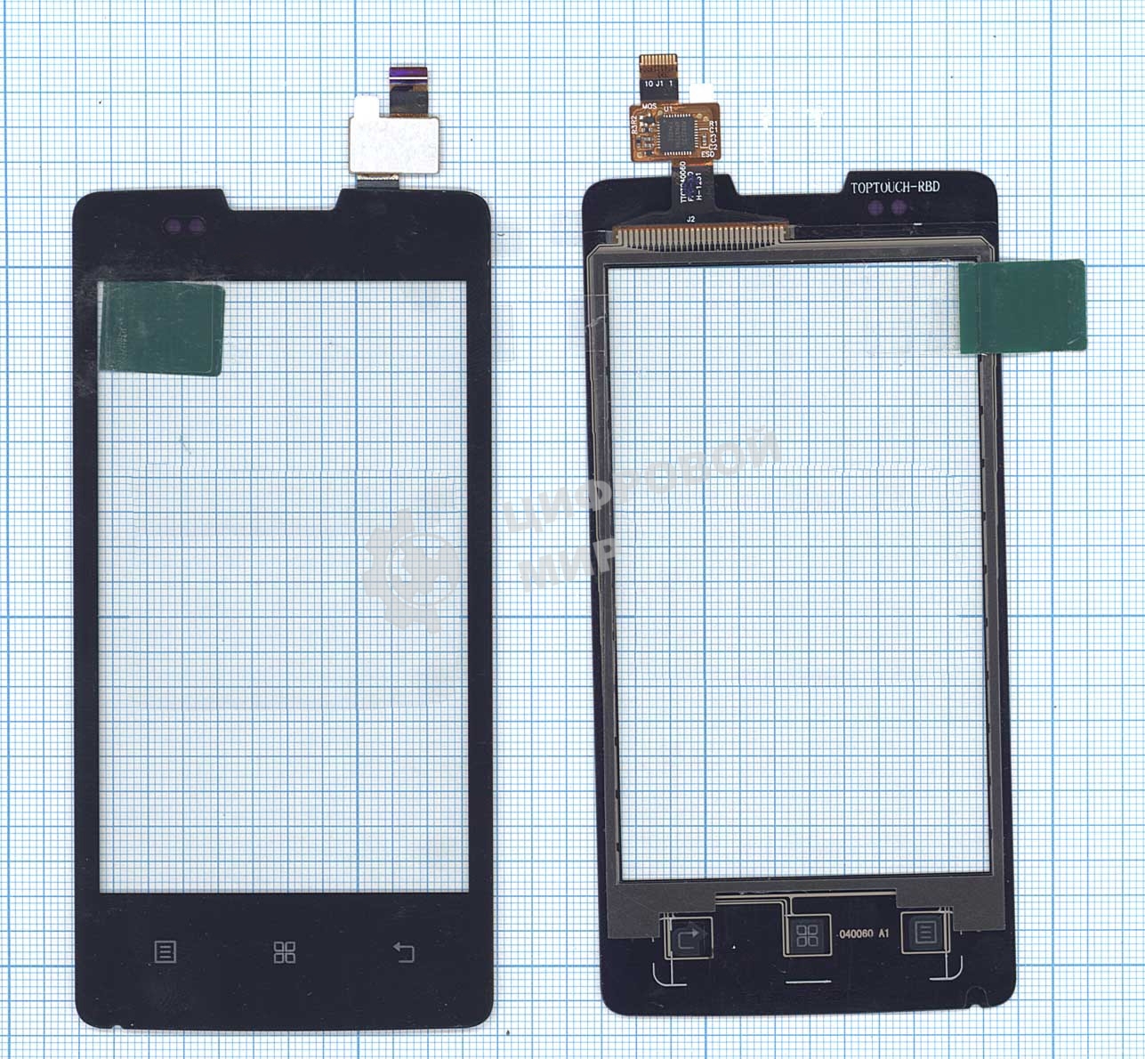 Сенсорное стекло (тачскрин) для Lenovo A600e, черный