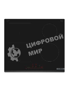Индукционная варочная панель Bosch PVS631HC1E, стеклокерамика, дизайн со скошенным фронтом, черная, ширина 60 см, 4 конфорки, конфорки слева можно объединить в CombiZone, управление TouchSelect, функция PowerBoost, распознавание иналичия посуды, таймеры прямого отсчета, таймер отключения всех конфорок, индикация остаточного тепла, блокировка от детей, сделано в Испании