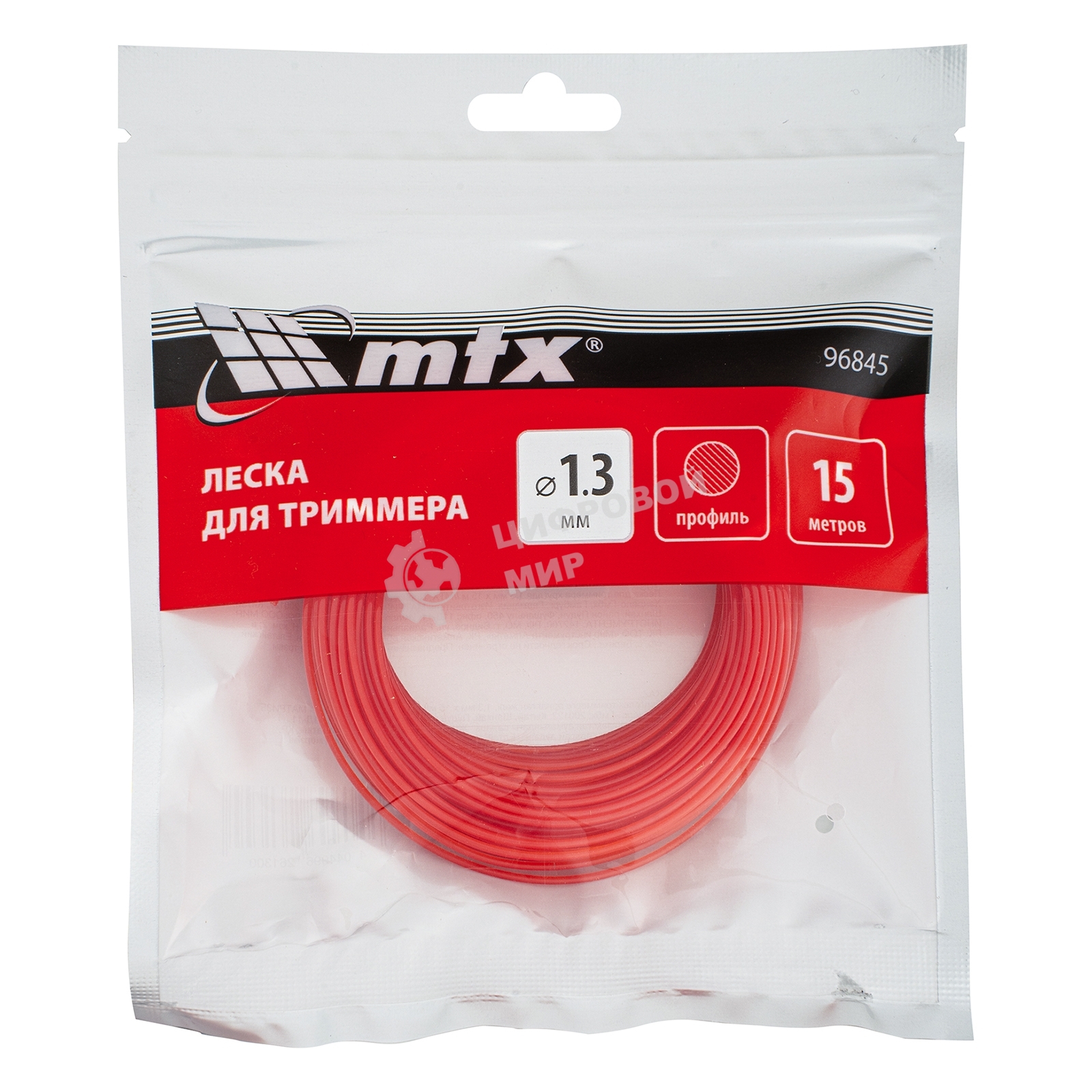 Леска для триммера MTX круглая 1,3 мм х 15 м