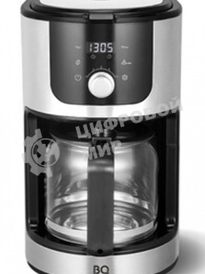 Кофеварка капельная со встроенной кофемолкой BQ CM1010 черный-стальной, исп. кофе - зерновой/молотый, 1.2 л, 1050 Вт.