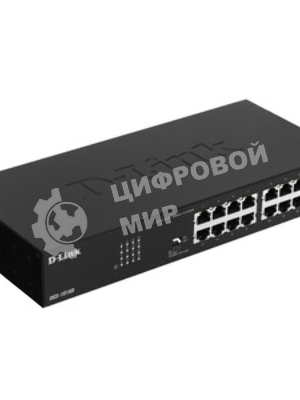 Коммутатор D-Link DGS-1016D/J1A, 16×1 Гбит/с, неуправляемый