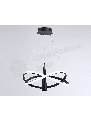 Подвесной светодиодный светильник Ambrella light FL5368/2+1 BK черный 47W 3000K-6400K D480*1200 (ПДУ ИК)