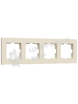 Рамка на 4 поста WERKEL Slab (айвори софт) W0042962