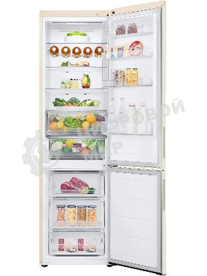Холодильник LG GC-B509AEMW 2-хкамерн. бежевый инвертер