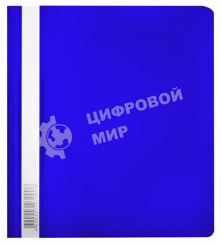Папка-скоросшиватель Бюрократ Люкс -PSL20A5BLUE A5, прозрачный верхний лист, пластик, синий