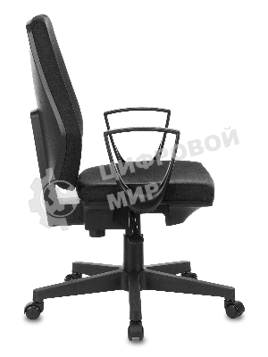 Кресло Бюрократ CH-545 черный, экокожа, 120 кг, механизм качания