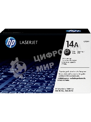 Картридж лазерный HP CF214A черный LaserJet 700 MFP M712 (10 000 стр.)