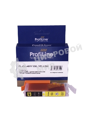 Картридж струйный ProfiLine PL-CLI-481Y XXL для принтеров Canon PIXMA TS6140/TS6240/TR7540/TS8140/TS8240/TR8540/TS9140 с чернилами Yellow