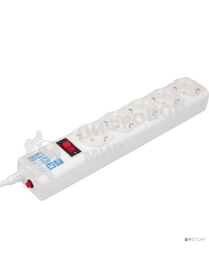 Сетевой фильтр Powercube SPG-B-6-WHITE 1.9 м, 5 розеток, белый, коробка