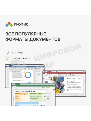 Офисное приложение Р7-Офис Для дома лицензия на 1 год, на 1 пользователя. (карточка)