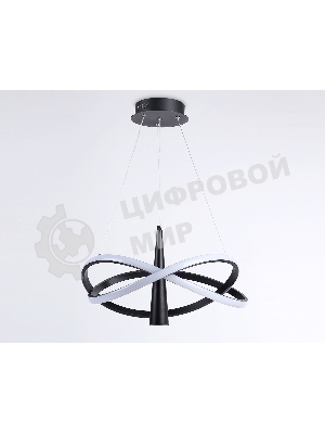 Подвесной светодиодный светильник Ambrella light FL5368/2+1 BK черный 47W 3000K-6400K D480*1200 (ПДУ ИК)