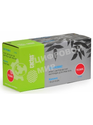 Картридж лазерный Cactus CS-TK580C голубой (2800 стр.) для Kyocera FS-C5150DN/P6021 Ecosys