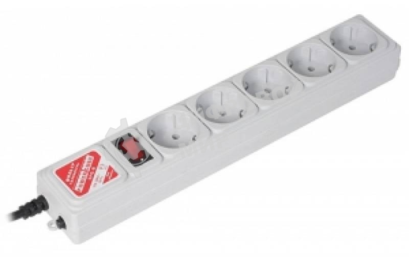 Сетевой фильтр Powercube SPG-B-15 5 м, 5 розеток, серый, коробка