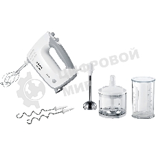 Миксер ручной Bosch MFQ36480 450Вт белый/серый
