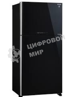 Холодильник Sharp SJ-XG60PGBK черный двухкамерный 422/178 л морозилка сверху, No Frost