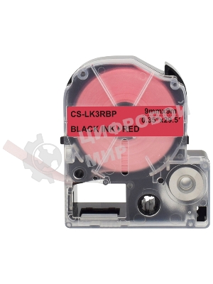 Картридж ленточный Cactus CS-LK3RBP черный, 9мм, 9м для Epson LW300/LW400/LW700/LW600P/LW1000P/K400/Z700/Z900