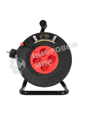 Удлинитель на катушке ExeGate industrial ECS-10-3-25 (4 евророзетки с заземлением, IP20, 25 м, защита от детей, защита от перегрузки, 3х1,0 мм2, 10А/2.3 кВт)