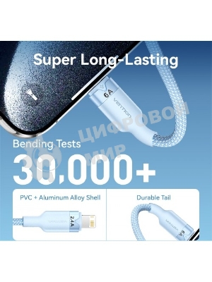 Кабель Vention 3 в 1 USB 2.0 AM/Micro-B, USB-C, Lightning M 1.5м. белый 6A, шт.