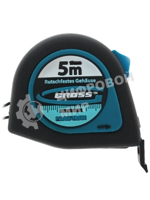 Рулетка GROSS 31102 ''ergonomisch'' 5м x 19мм магнитный обрезиненный зацеп