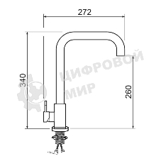 SUS124-017F-1 Смеситель для кухни, ø35