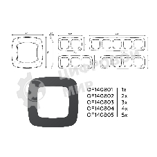 Рамка OMEGA Ecta (Графит Мягкое касание) 4-ая OF140804