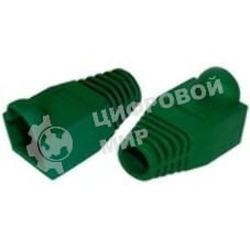 Защитные колпачки для кабеля 6,0мм cat.5, на соединение коннектора с кабелем, зеленый, 100 шт. в пчк