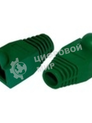 Защитные колпачки для кабеля 6,0мм cat.5, на соединение коннектора с кабелем, зеленый, 100 шт. в пчк
