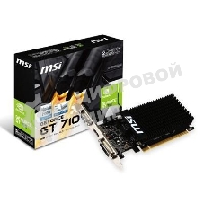Видеокарта MSI PCI-E GT 710 2GD3H LP nVidia GeForce GT 710 2048Mb 64bit DDR3 954/1600 DVIx1/HDMIx1/CRTx1/HDCP Ret low profile