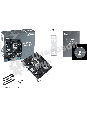 Материнская плата ASUS PRIME H610M-R D4-SI, LGA 1700, Intel H610, 2xDDR4, 4xSATA, 1xM.2 PCIe 3.0 x4, 1xPCIe 4.0 x16, 1xPCIe x1, 1xHDMI, 1xDVI, 1xVGA, 2xUSB-A 2.0, 2xUSB-A 3.2 Gen 1, 1x 1Gb LAN, 3x3.5 мм, 7.1, mATX