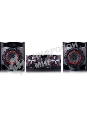 Мини-аудиосистема LG CJ44 черный 480Вт FM USB BT