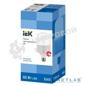 Лампа светодиодная IEK LLE-HP-80-230-65-E40 HP 80Вт 230В 6500К E40
