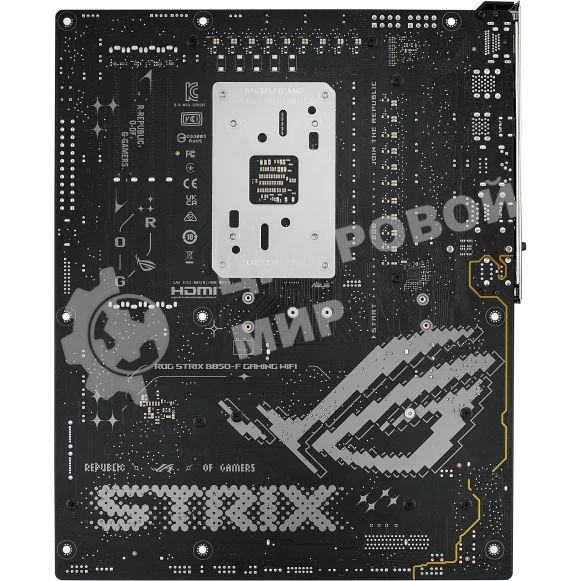 Материнская плата ASUS ROG STRIX B850-F GAMING WIFI, AM5, AMD B850, 4xDDR5, 2xSATA, 4xM.2, 1xPCIe 5.0 x16, 1xPCIe 4.0 x16, 1xPCIe x4, 1xDP, 1xHDMI, 1x2.5Gb LAN, 1xUSB-C 20Gbps, 1xUSB-C 10Gbps, 3xUSB-A 10Gbps, 4xUSB 5Gbps, 4xUSB 2.0, 3x3.5 мм, 7.1, ATX