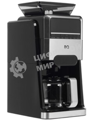 Кофеварка капельная со встроенной кофемолкой BQ CM3002 черный-стальной, исп. кофе - зерновой/молотый, 1.5 л, 1400 Вт