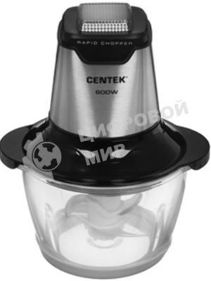 Чоппер Centek CT-1392 Сталь 600Вт 6 лезвий, стеклянная чаша 1,2л, разборные ножи