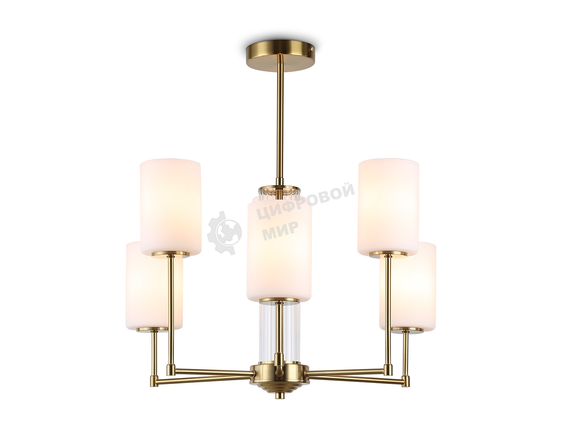Люстра Ambrella light LH56215/6 BS/FR латунь/белый матовый E27/6 max 60W D600*600