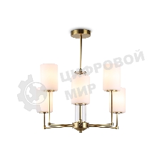 Люстра Ambrella light LH56215/6 BS/FR латунь/белый матовый E27/6 max 60W D600*600