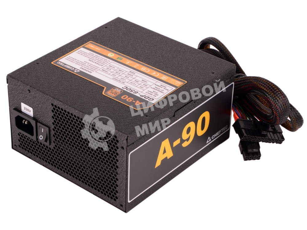 Блок питания Chieftec A-90 GDP-650C RTL, 650Вт, 140мм, модульный, черный