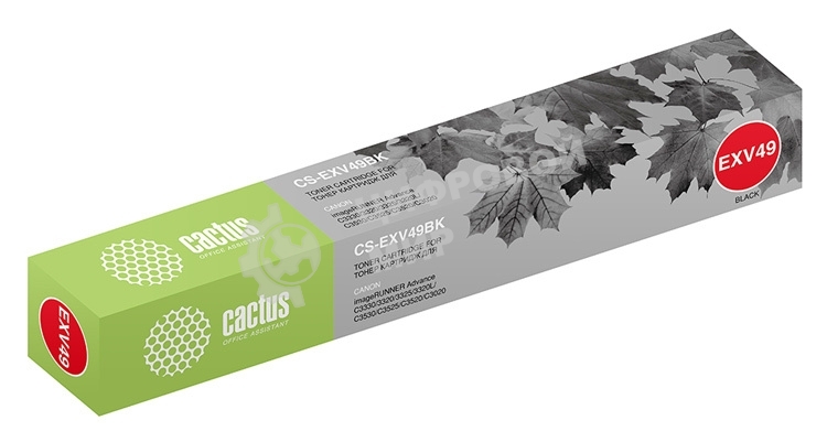 Картридж лазерный Cactus CS-EXV49BK черный (36000 стр.) для Canon IR C3320/C3320i/C3325i/C3330i/C3500/C3520i MFP/C3525i MFP/C3530i MFP