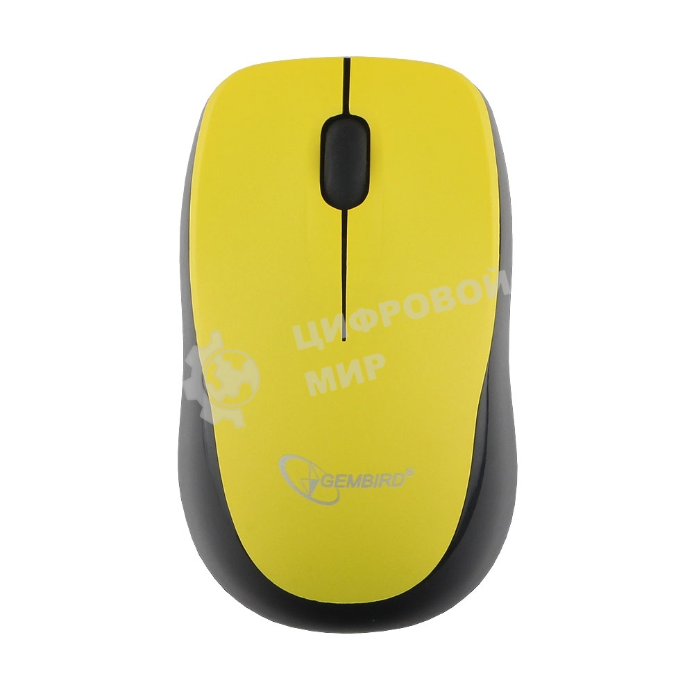 Мышь беспроводная Gembird MUSW-360-LM желтый, 1000 dpi, радиоканал, USB, кнопки - 3