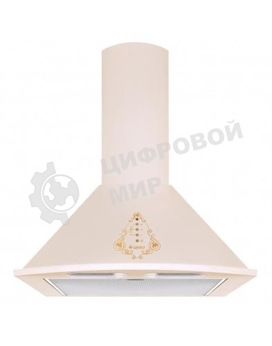 Вытяжка каминная Gefest ВО 1604 К54 бежевый, 60 см, 1000 куб. м/ч, 78 дБ