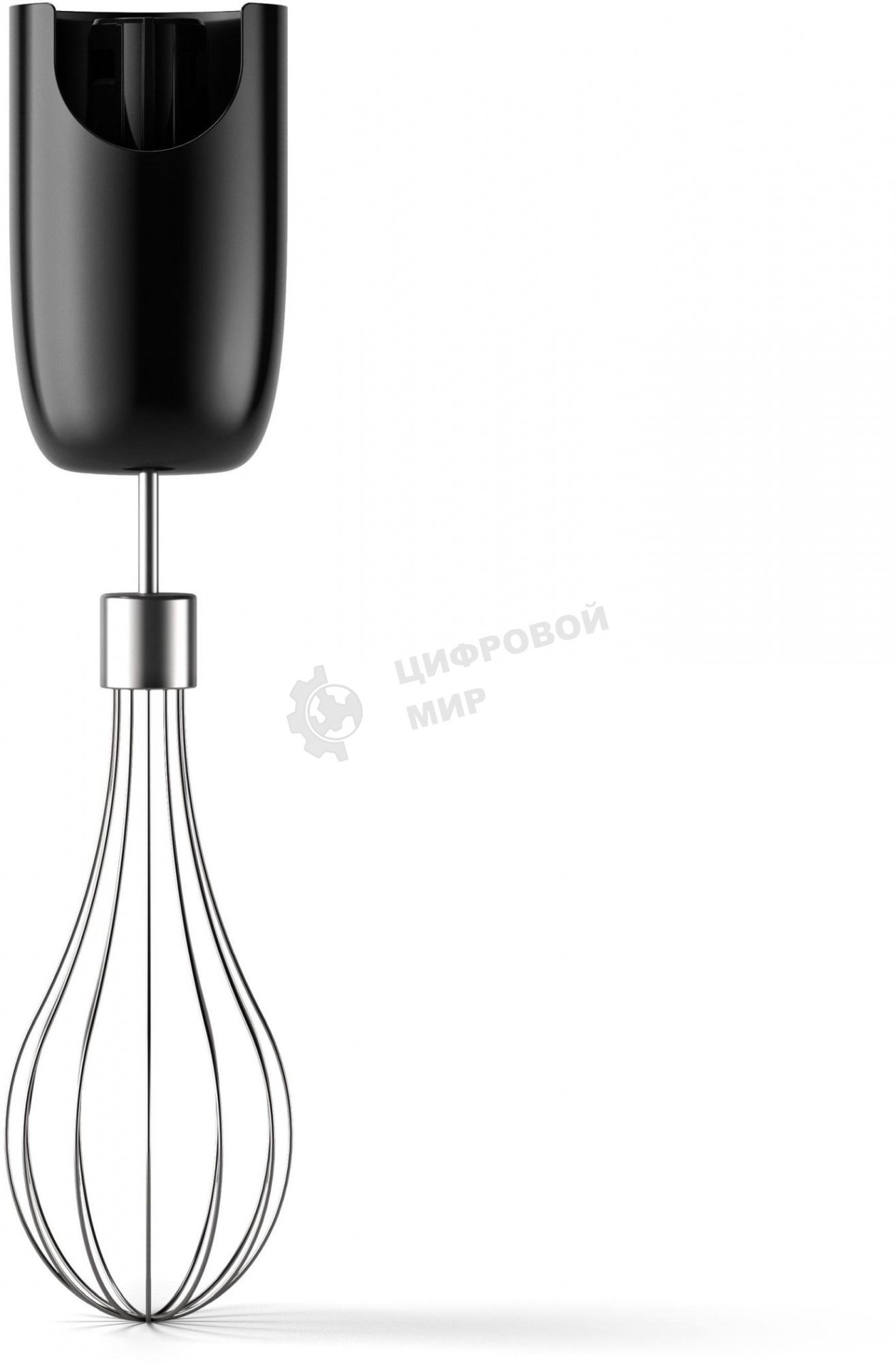 Блендер погружной Philips HR2543/90, 700 Вт, 1 скорость, турбо режим, стакан для взбивания, венчик, измельчитель, черный