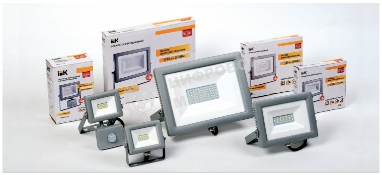 Прожектор Iek LPDO702-30-K03 СДО 07-30Д светодиодный серый с ДД IP44 IEK