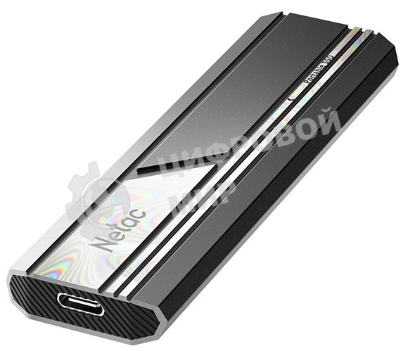 Внешний SSD Netac ZX10, 2TB, USB 3.2 Gen 2 Type-C, R/W 1050/1050, черный