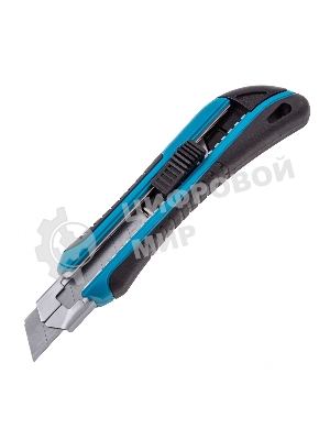 Нож Gross 170 мм, обрезин. ABS - корпус, выдв.сегм. лезвие 18 мм (SK-5), метал. напр-щая, 5 лезвий