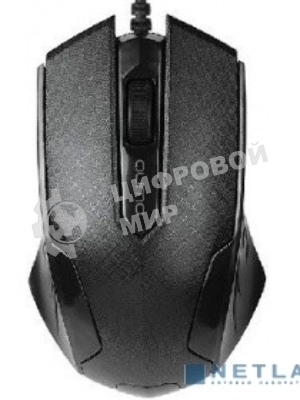 Мышь проводная Qumo Office M14 черный, 1000 dpi, USB, кнопки - 3