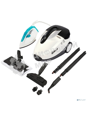 Пароочиститель Bort BDR-2500-RR-Iron, напольный, 2,3 кВт., давление 4 бар, пар 45 г/мин., t-пара 143 °С., бак 1.5 л.